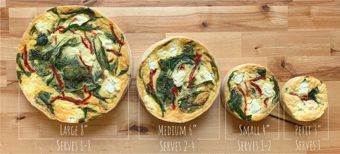 quiche sizes